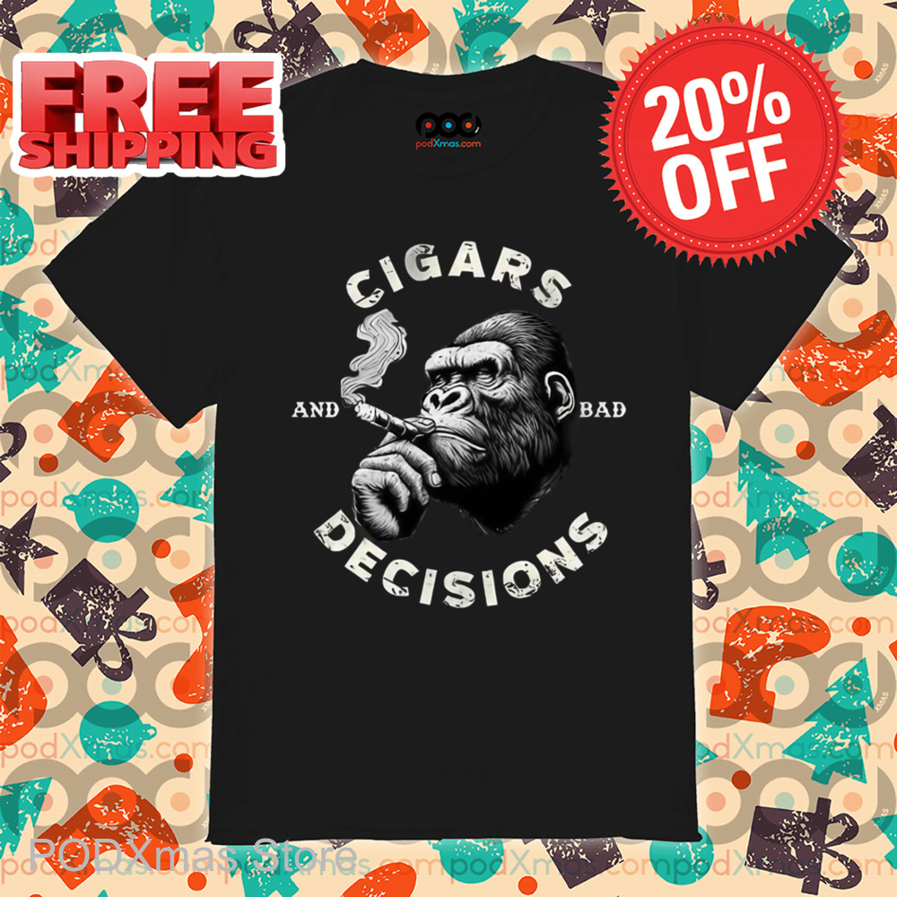 Monkey Smoking Cigars Decisions And Bad Shirt