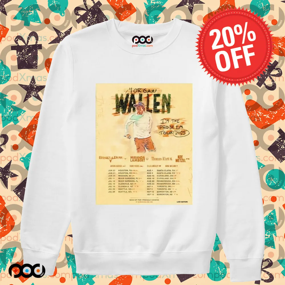 Morgan Wallen 2025 I’m the Problem Tour shirt