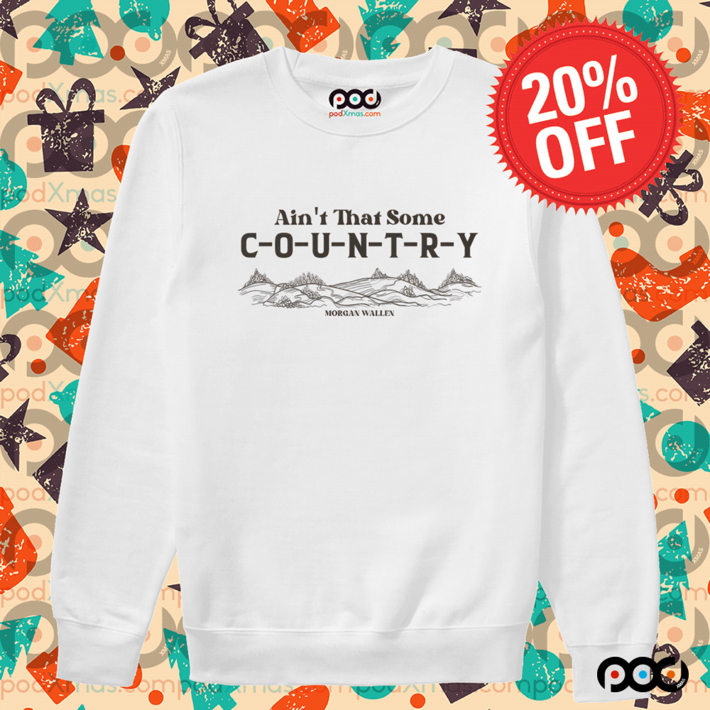 Morgan Wallen Ain't That Some Lyric Minimalist Mountain Line Art Design Shirt