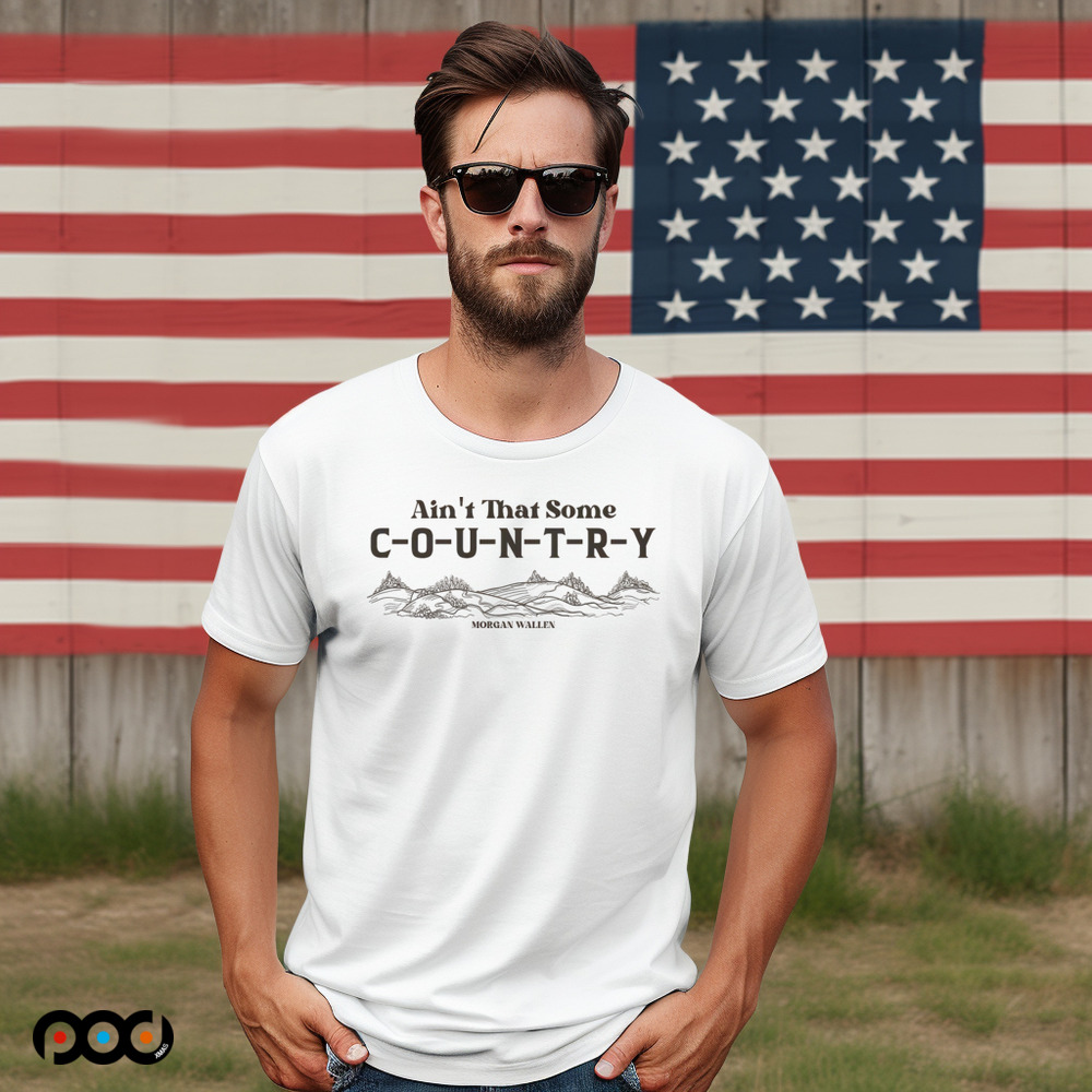 Morgan Wallen Ain't That Some Lyric Minimalist Mountain Line Art Design Shirt