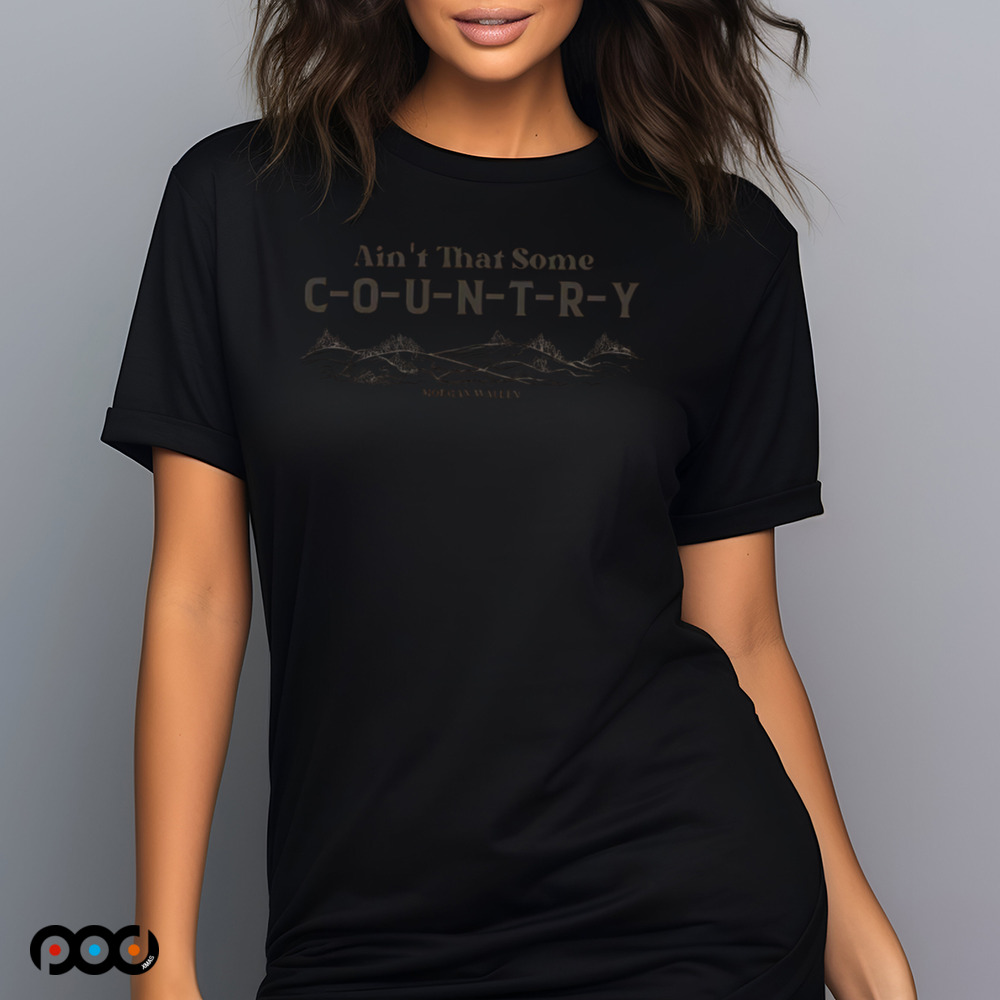 Morgan Wallen Ain't That Some Lyric Minimalist Mountain Line Art Design Shirt