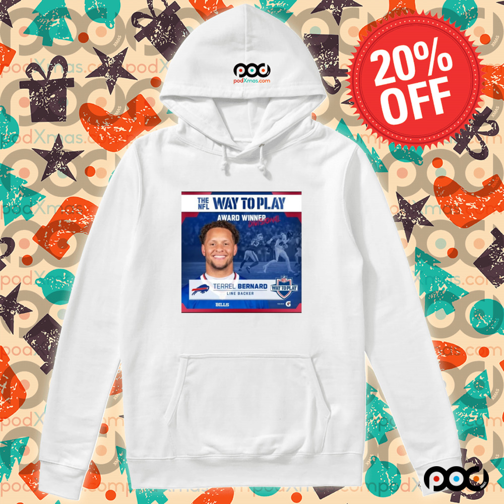 Official Bills The NFL Way To Play Award Winner Divisional Terrel Bernard Linebacker Shirt