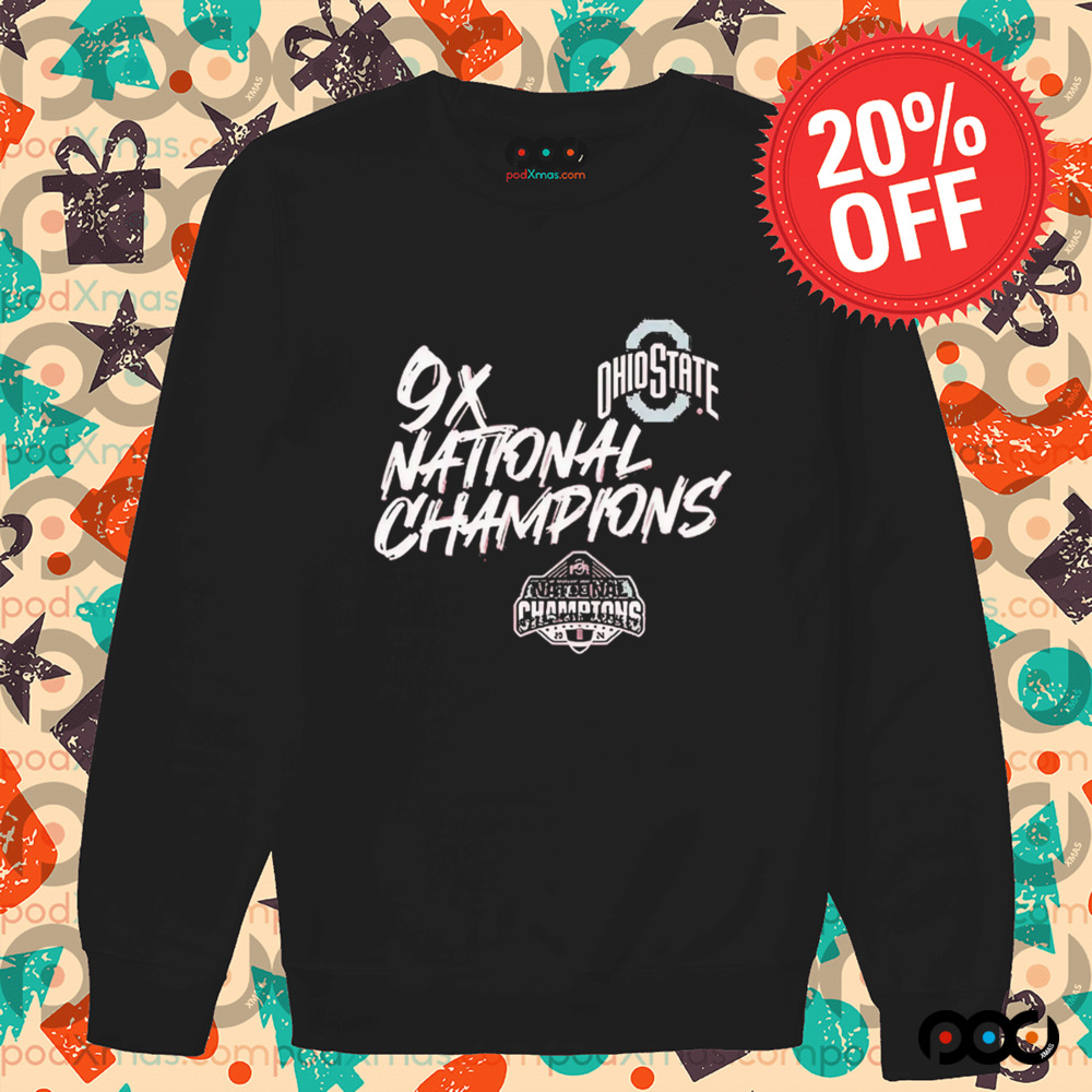 Ohio State Buckeyes College Football Playoff 9x National Champions Shirt