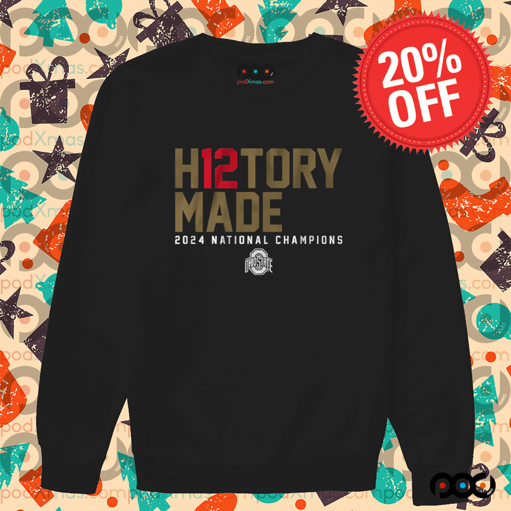Ohio State Buckeyes Football H12TORY Made 2024 National Champions Win Notre Dame Fighting Irish Shirt