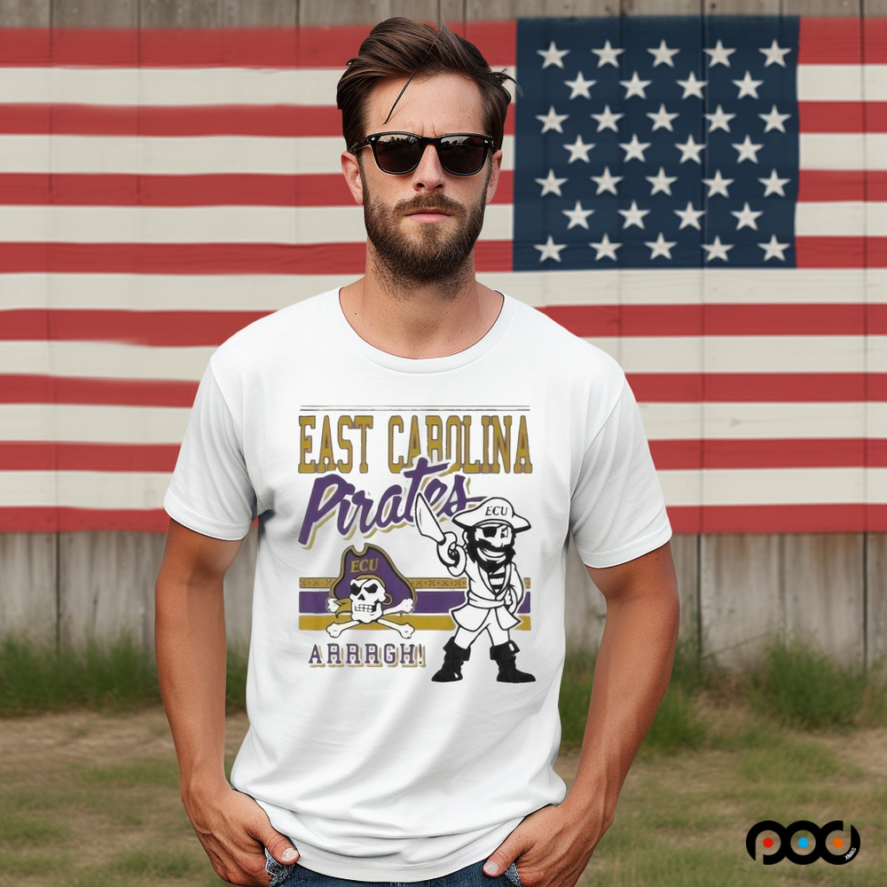 Pirate East Carolina Pirates Retro Logo Mascot 2025 Shirt