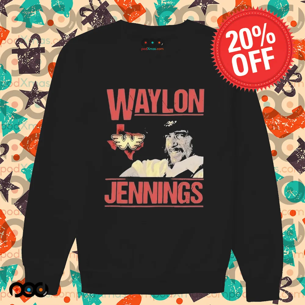 Waylon Jennings Flying W Over Texas Shirt