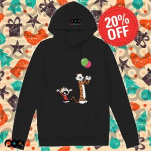 Calvin and Hobbes Party With balloons Shirt