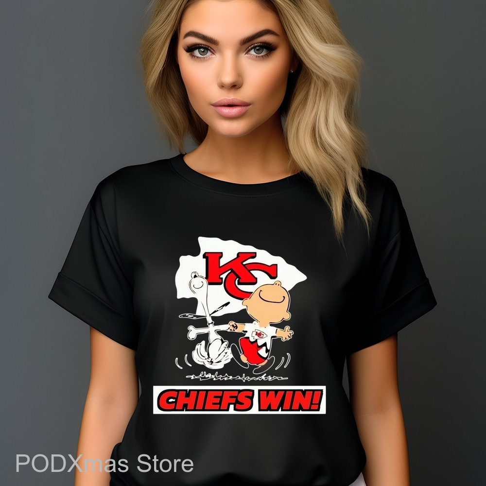 Snoopy Charlie Brown Kansas City Chiefs Win 2025 Shirt