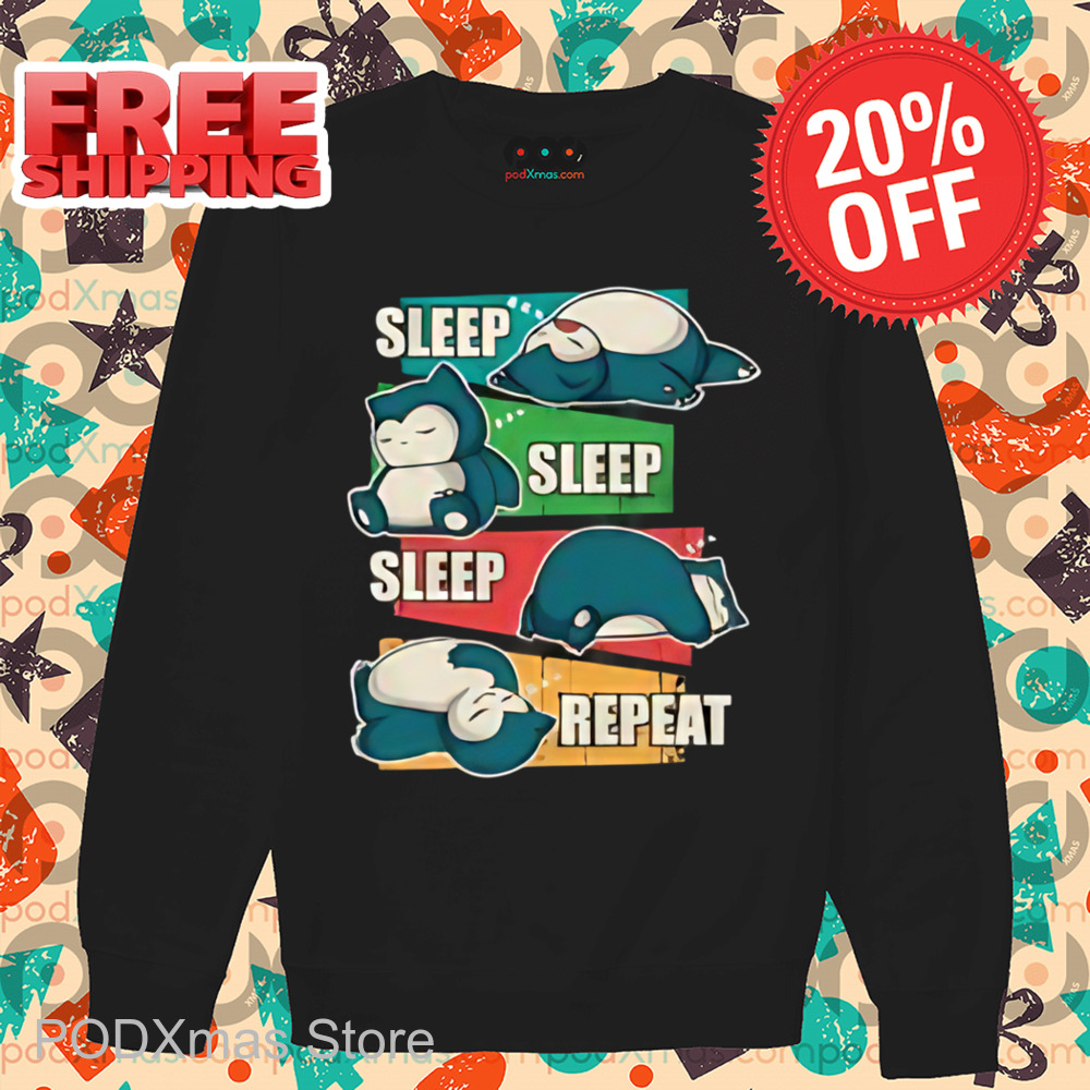 Snorlax Pokemon Sleep Sleep Sleep Repeat Shirt