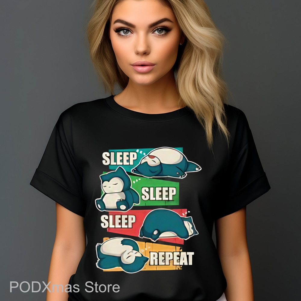 Snorlax Pokemon Sleep Sleep Sleep Repeat Shirt