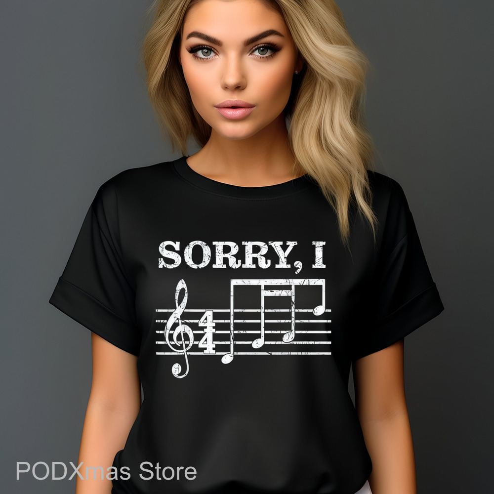 Sorry I DGAF Music Notes Shirt