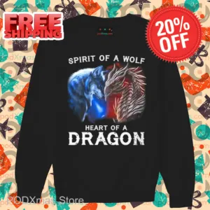 Spirit Of A Wolf Heart Of A Dragon Shirt