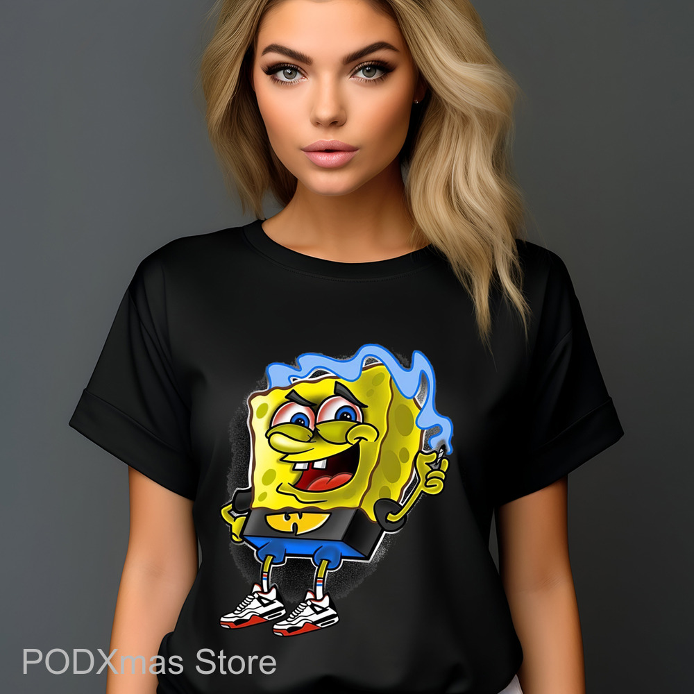 Spongebob High Smoking Weed Shirt