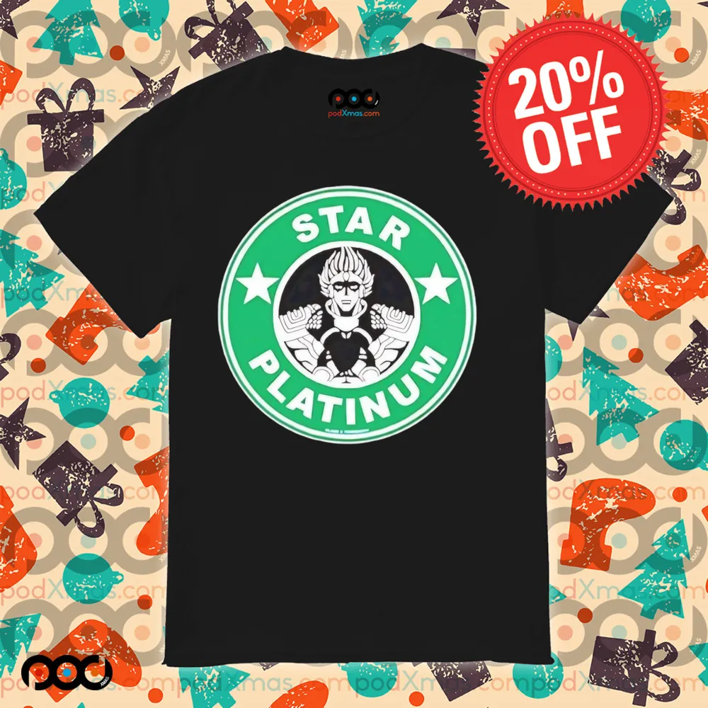 Star Platinum Starbucks Logo Parody Shirt
