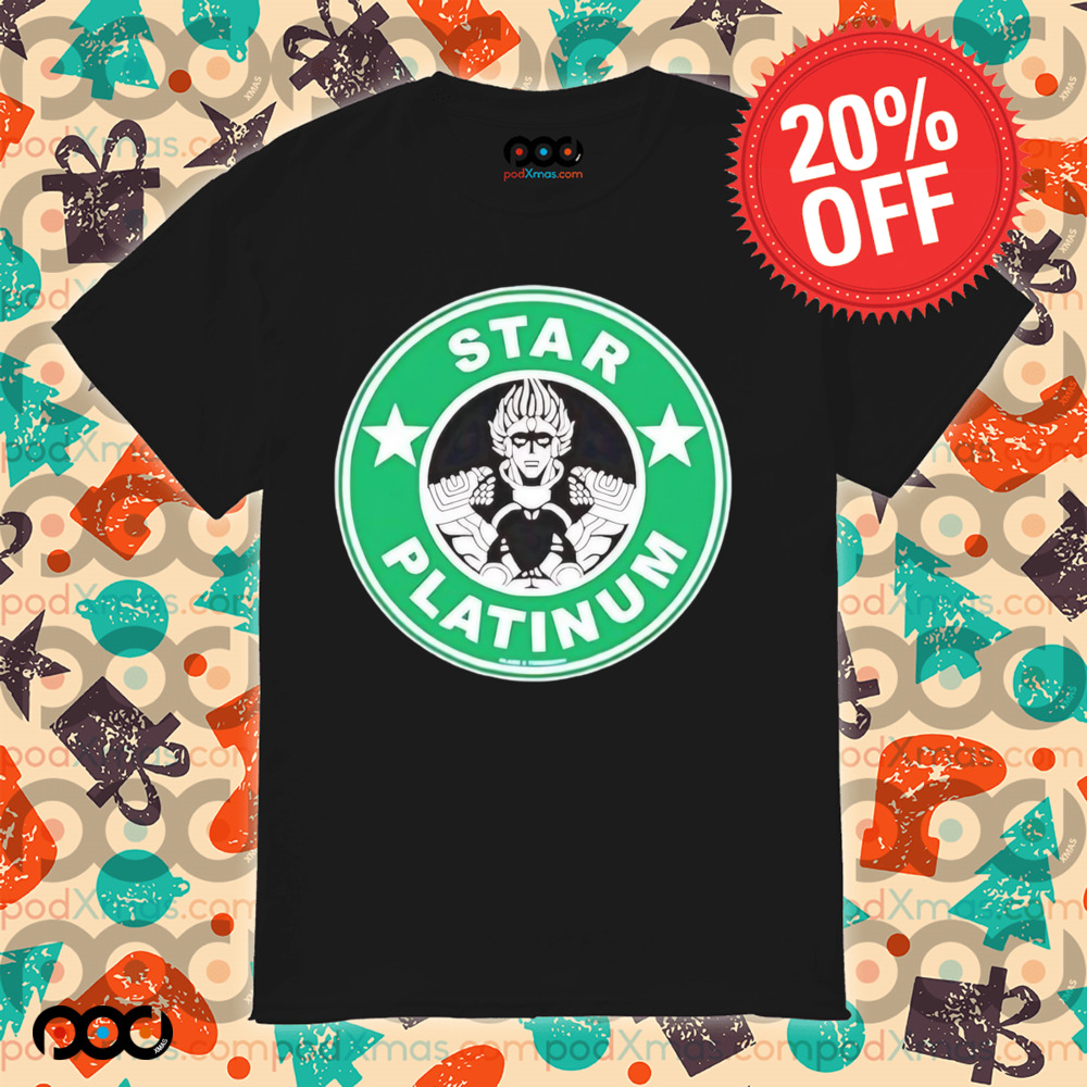 Star Platinum Starbucks Logo Parody Shirt