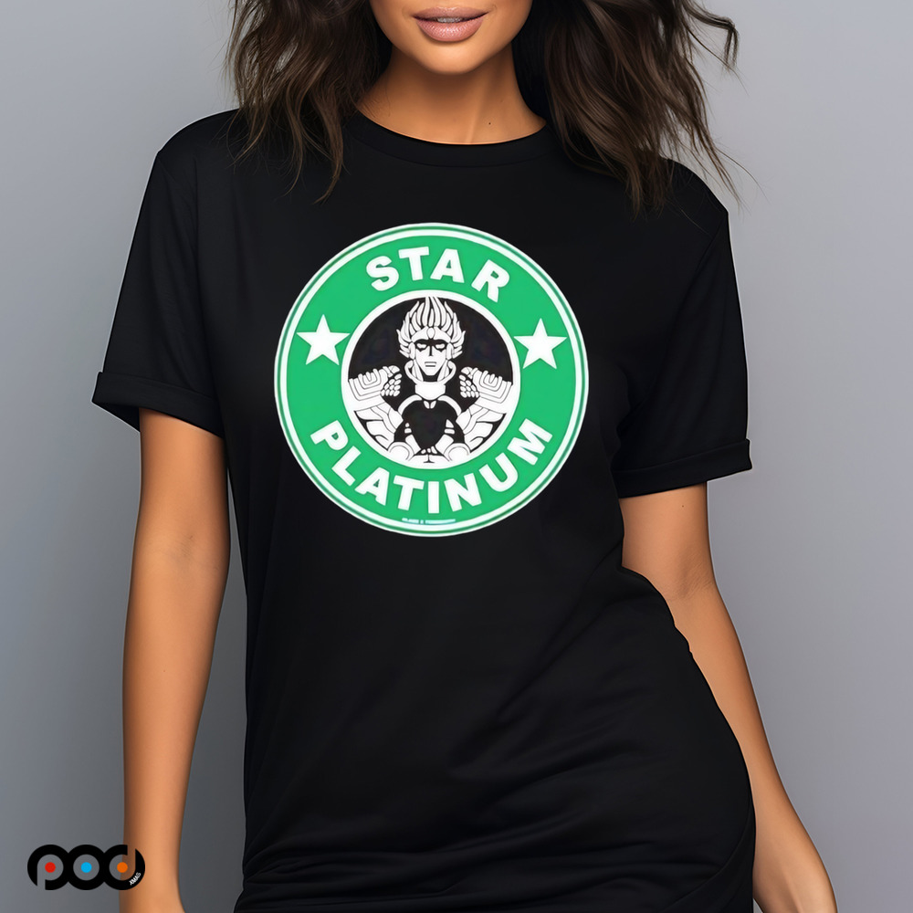 Star Platinum Starbucks Logo Parody Shirt