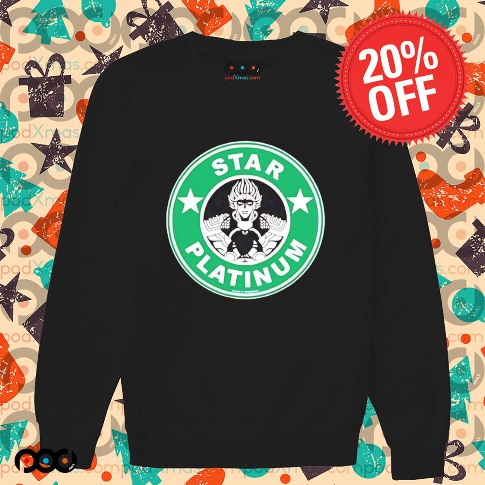 Star Platinum Starbucks Logo Parody Shirt