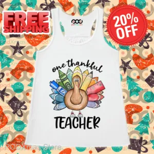 Turkey One Thankful Teacher Shirt