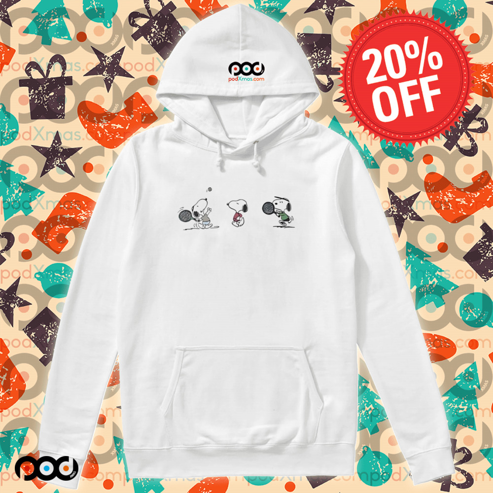 Peanuts Snoopy playing tennis shirt