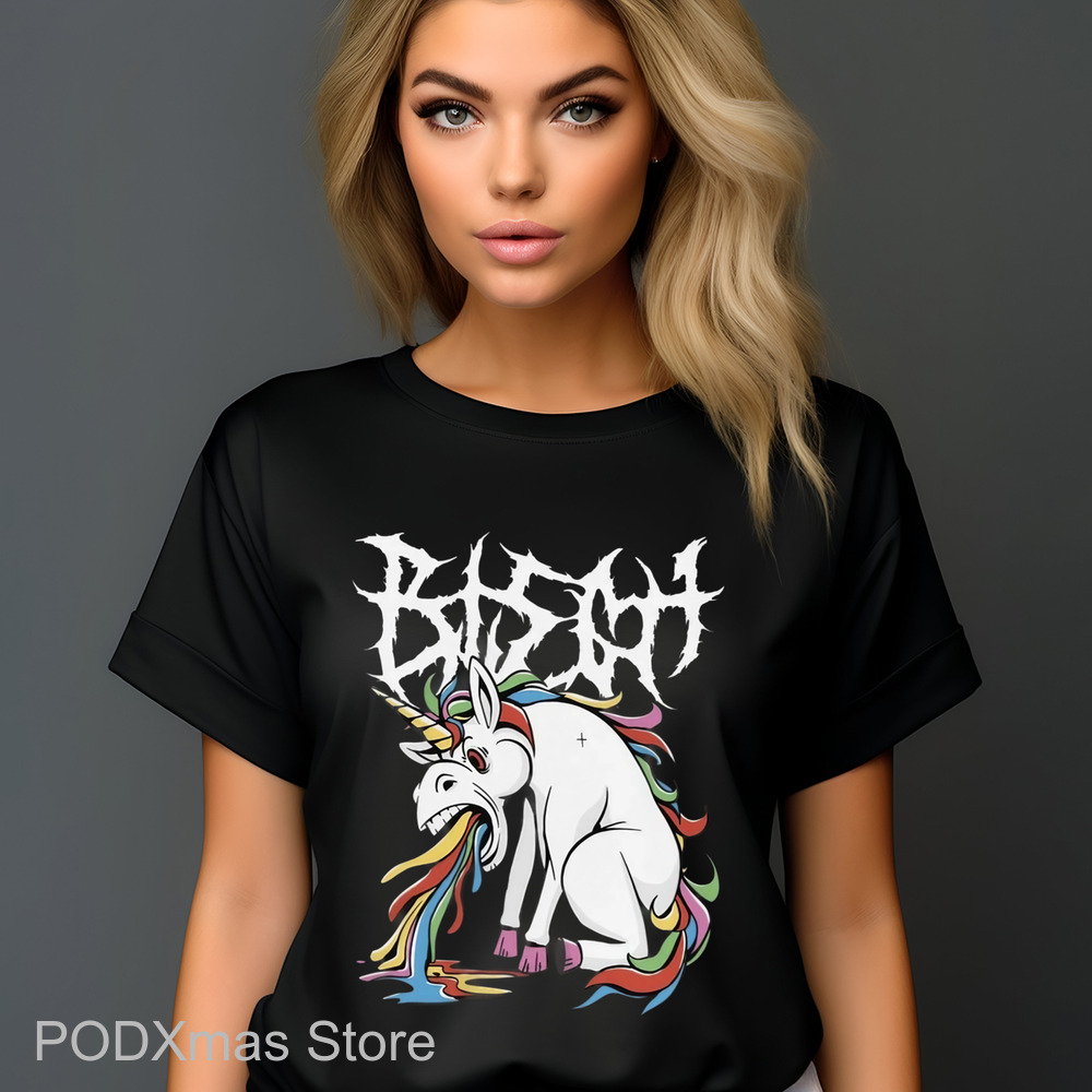 Unicorn Vomited Metalheads Death Metal Shirt