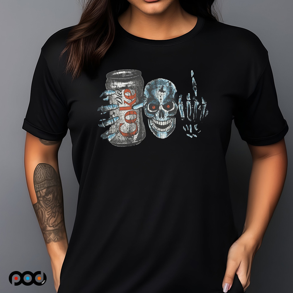 Skeleton Diet Coke Metal Shirt