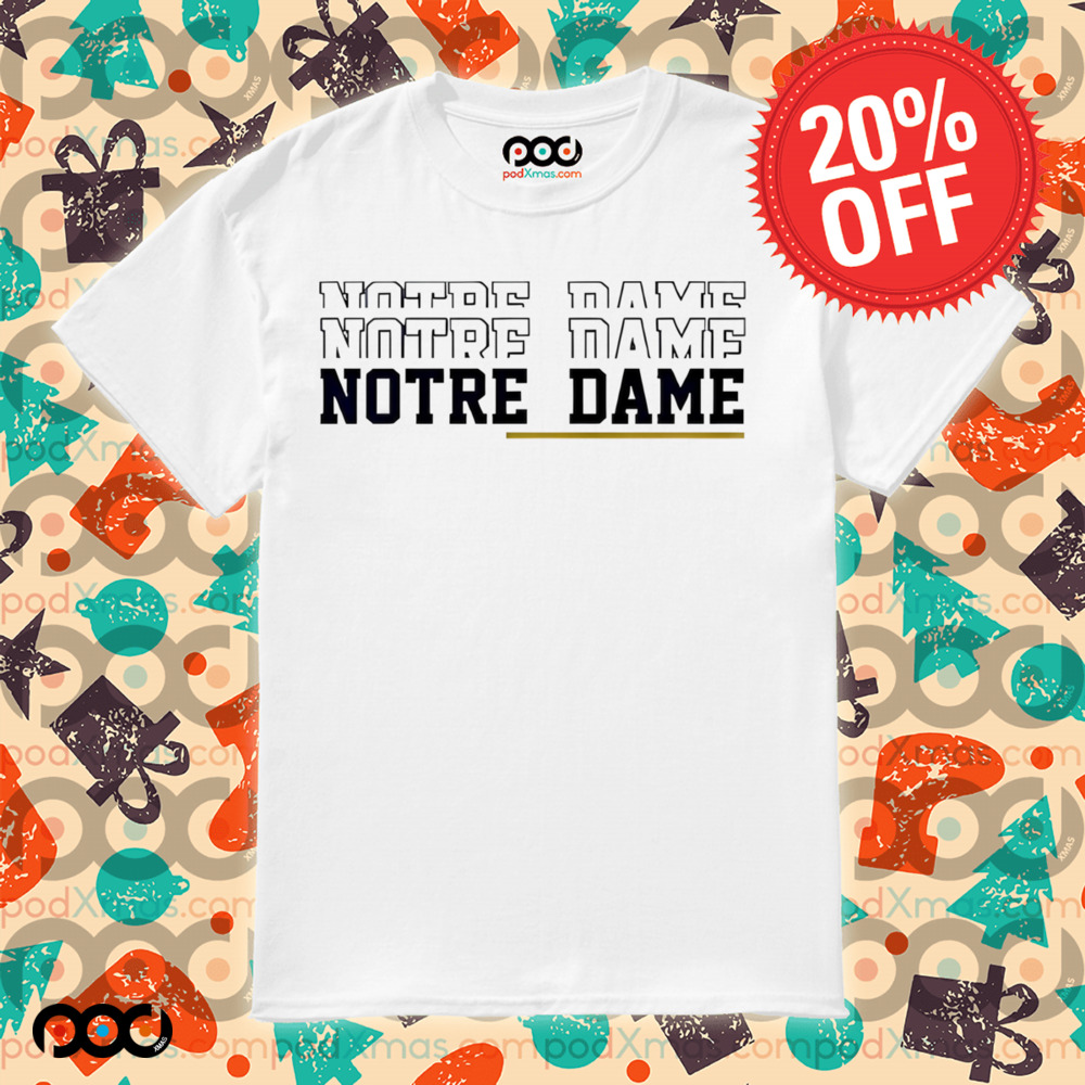 Mike Mickens wearing Notre Dame Fighting Irish shirt