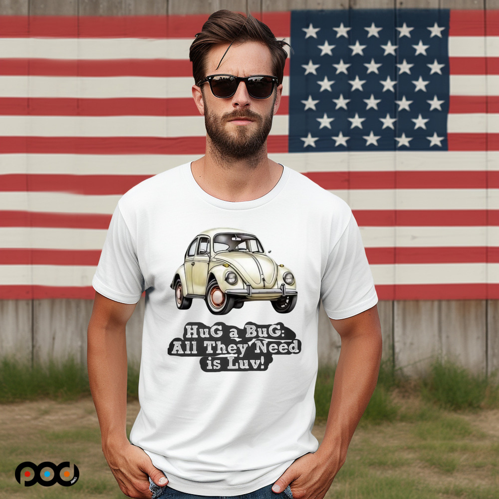 Volkswagen Vintage Hug A Bug All They Need Is Luv Shirt