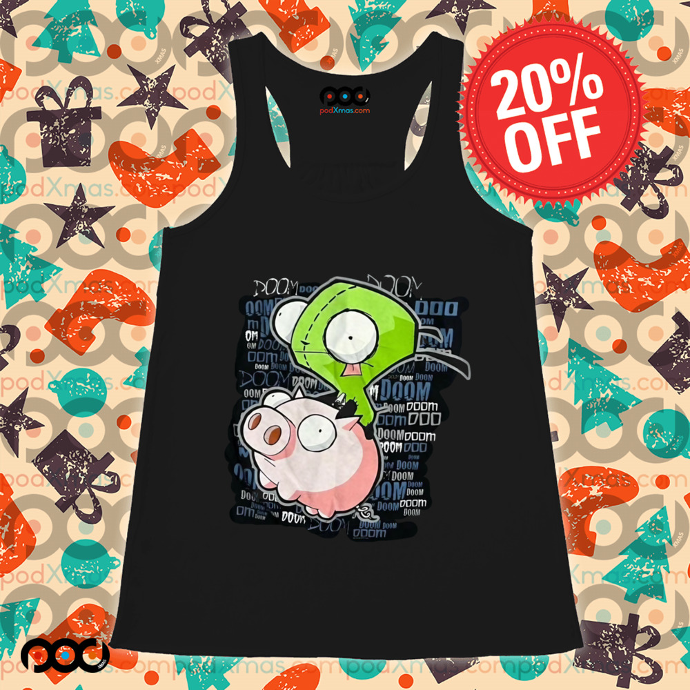 Invader Zim Gir Riding Pig Mighty Fine Shirt