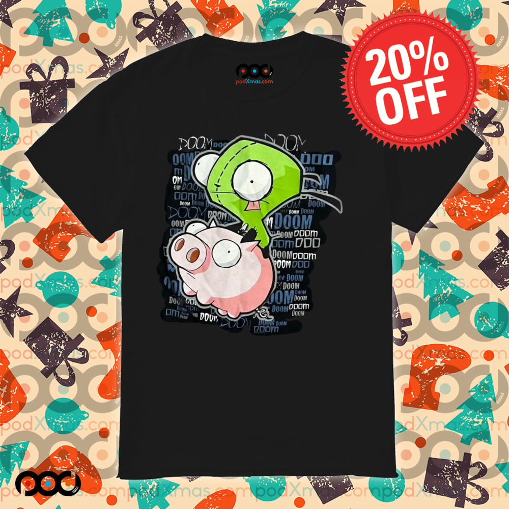 Invader Zim Gir Riding Pig Mighty Fine Shirt