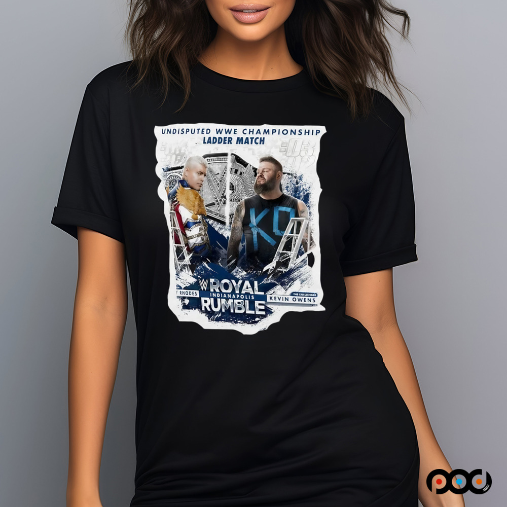 Cody Rhodes vs. Kevin Owens Royal Rumble 2025 Undisputed WWE Championship Ladder Match Shirt
