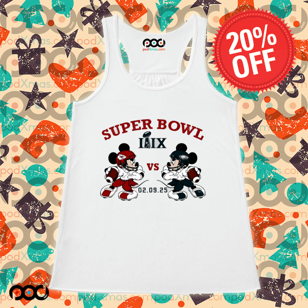 Eagles vs Chiefs Mickey Mouse Super Bowl LIX 2025 shirt