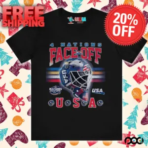 4 Nations Face-Off Goalie Mask USA 2025 Shirt