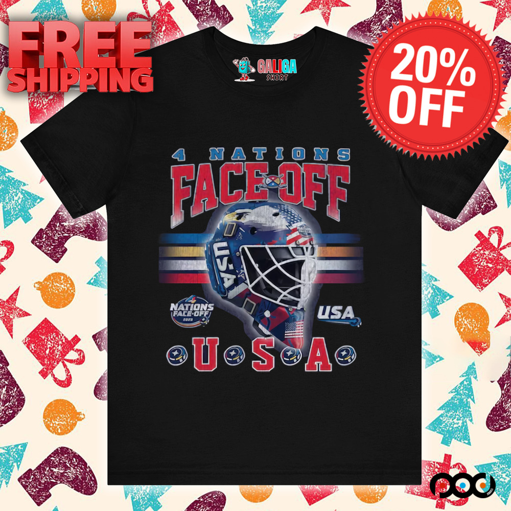 4 Nations Face-Off Goalie Mask USA 2025 Shirt