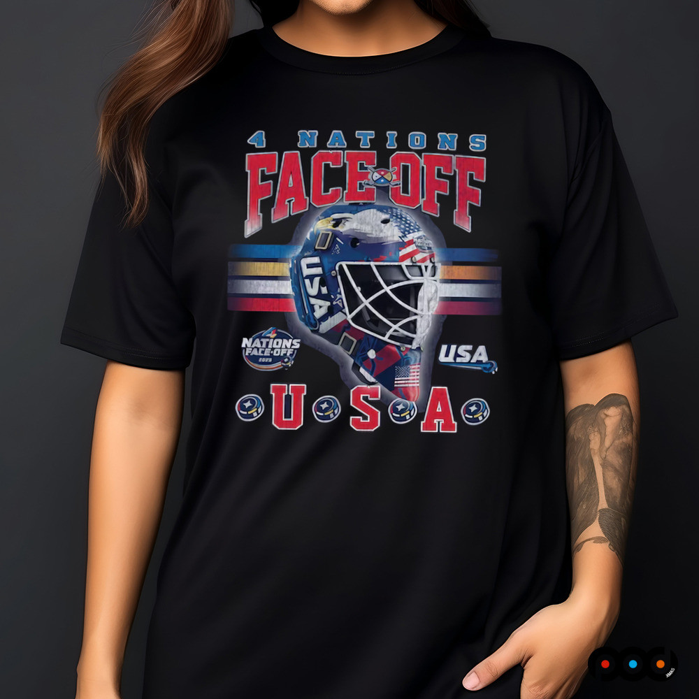 4 Nations Face-Off Goalie Mask USA 2025 Shirt