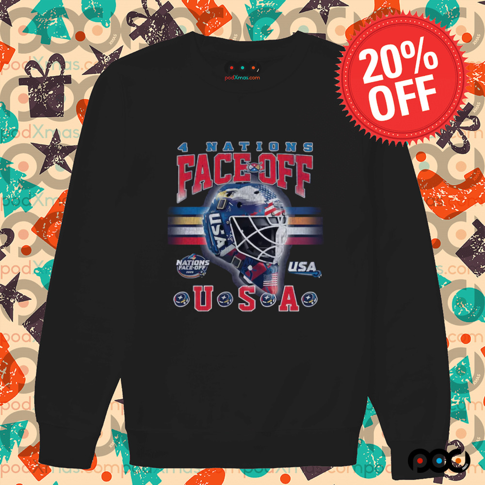 4 Nations Face-Off Goalie Mask USA 2025 Shirt
