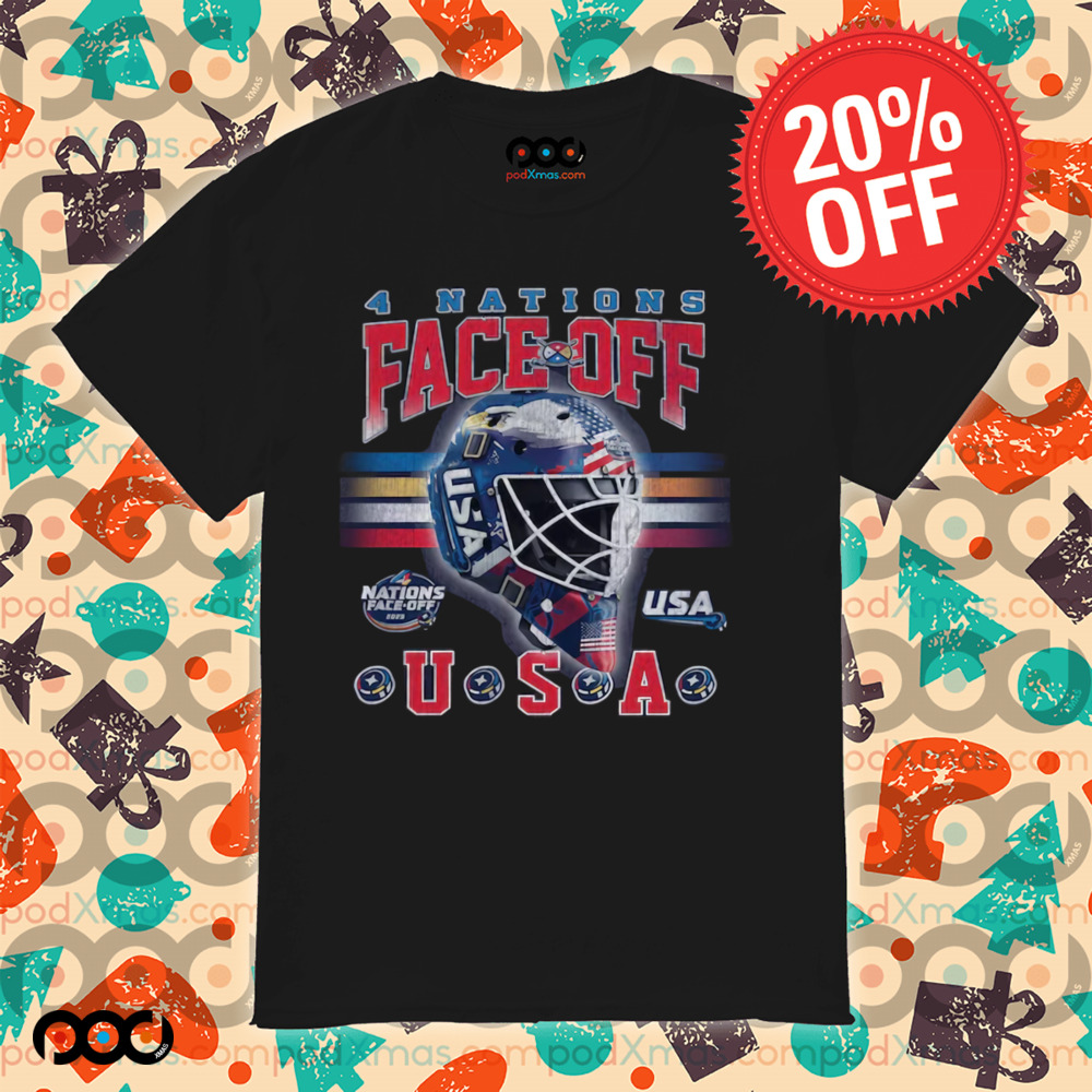 4 Nations Face-Off Goalie Mask USA 2025 Shirt