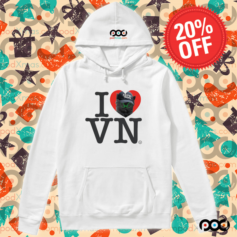 I Love VN human made black cat shirt
