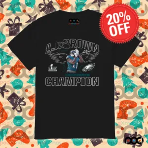 A.J. Brown Philadelphia Eagles go birds celebration Super Bowl LIX Champions shirt