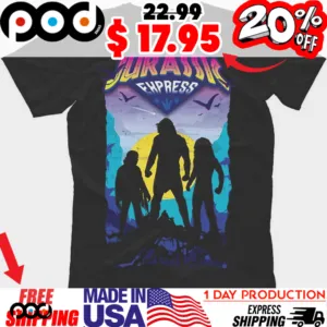 AEW Jurassic Express Silhouette Sunset Wilderness Warriors Shirt