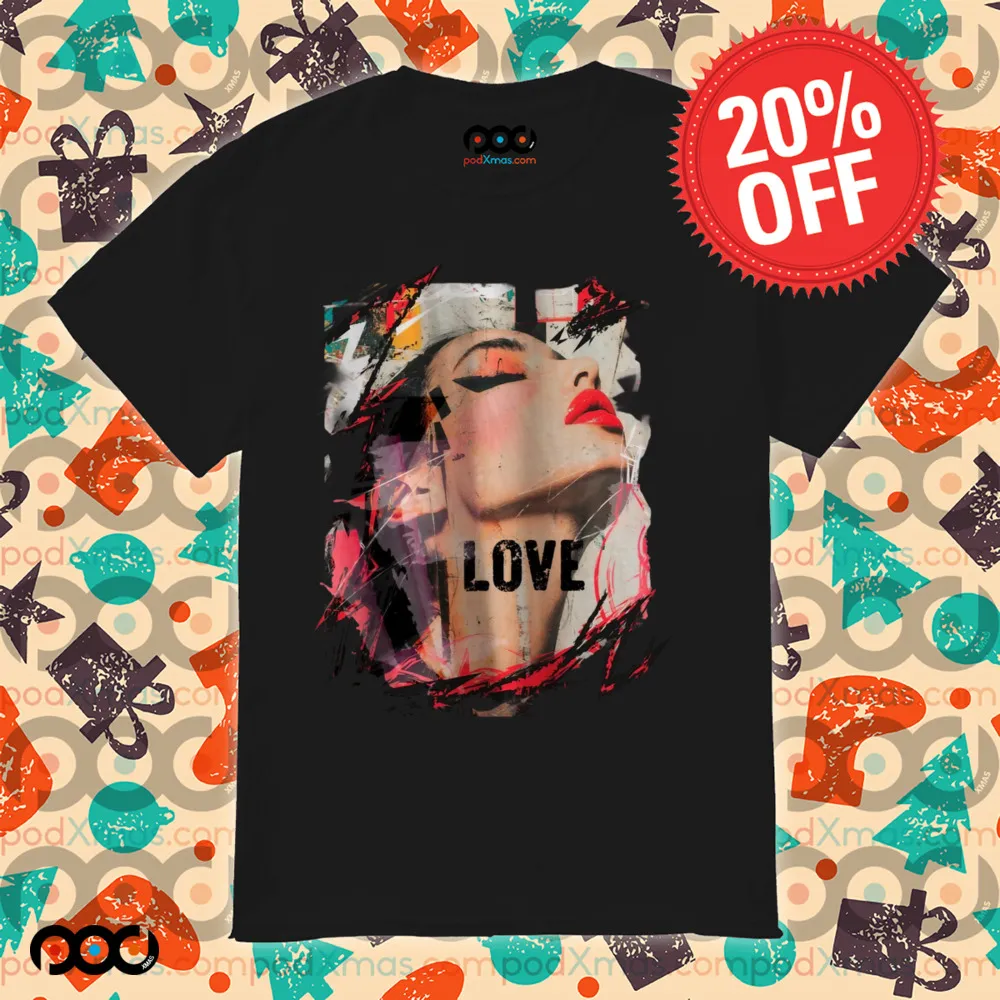 A woman with red lip Love Art Shirt