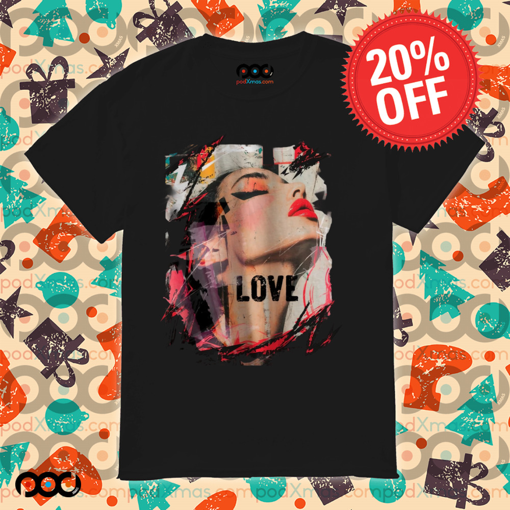 A woman with red lip Love Art Shirt