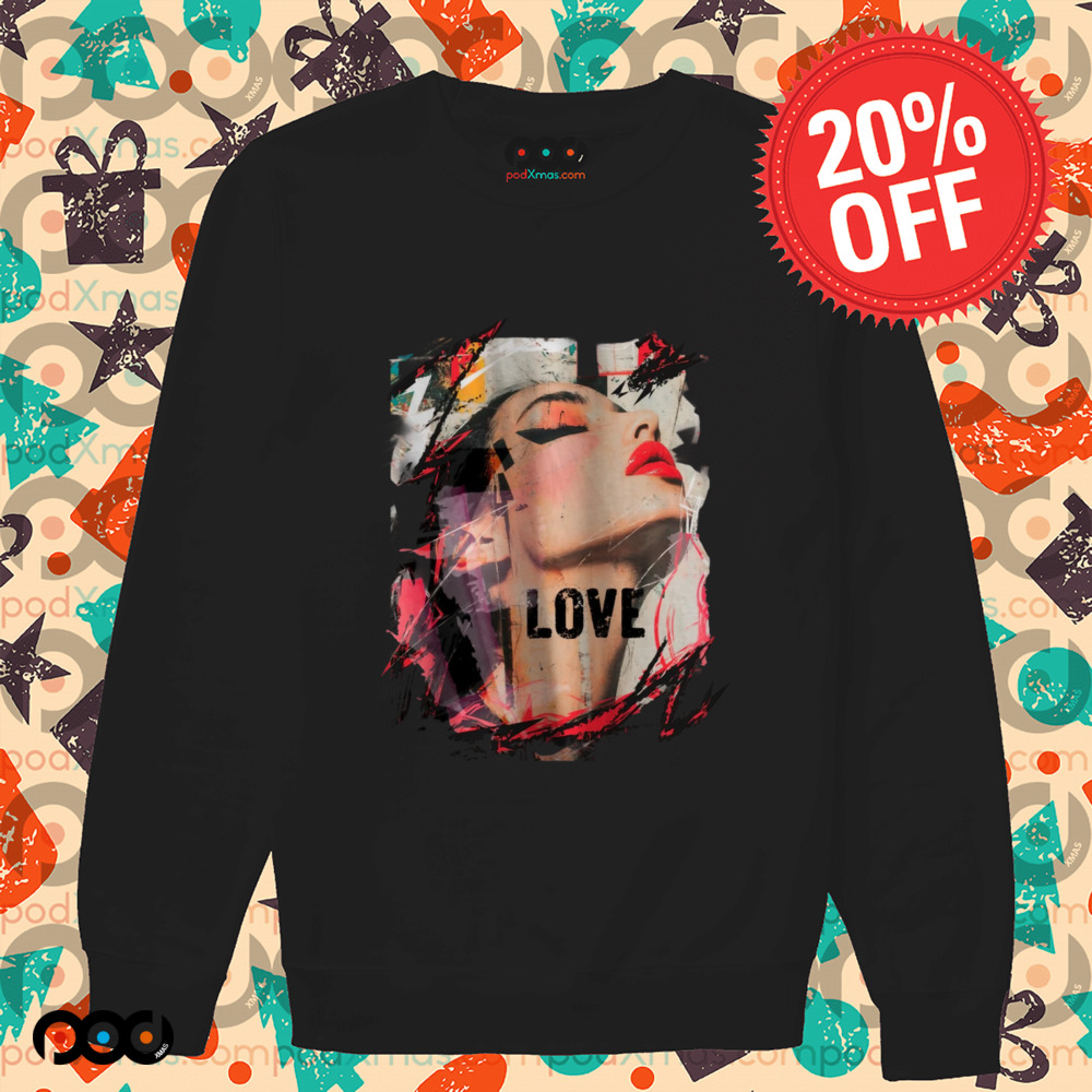A woman with red lip Love Art Shirt