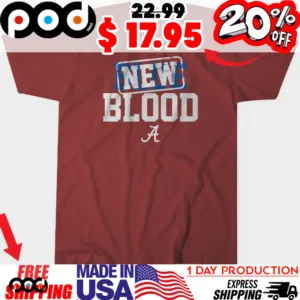 Alabama Crimson Tide Basketball New Blood Beats Blue Blood University Shirt