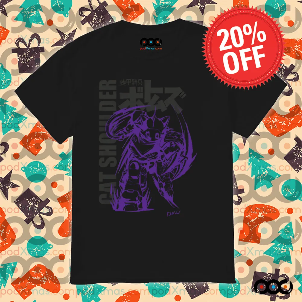 Armored Trooper Votoms x Tokyo Women's Pro Wrestling Cat Shoulder Shirt