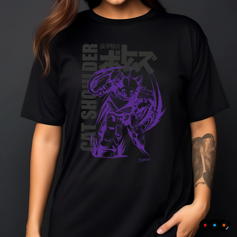 Armored Trooper Votoms x Tokyo Women's Pro Wrestling Cat Shoulder Shirt