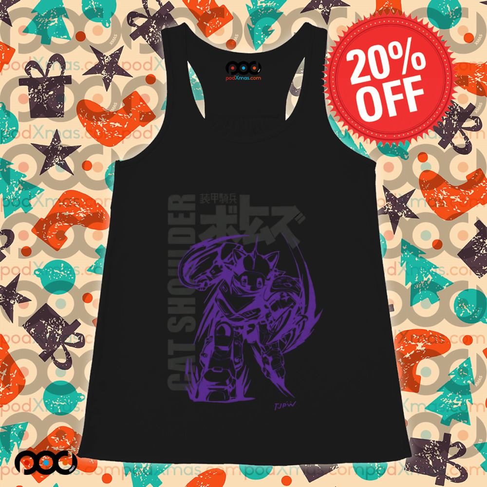 Armored Trooper Votoms x Tokyo Women's Pro Wrestling Cat Shoulder Shirt