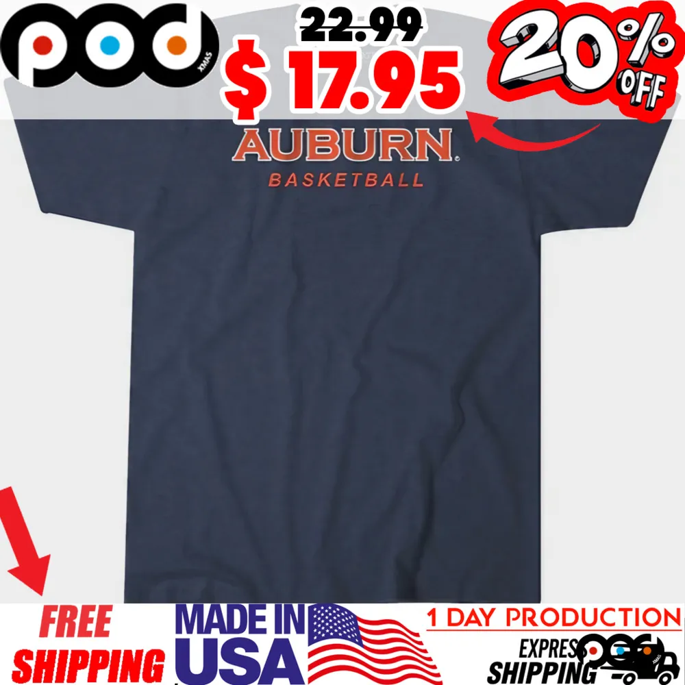 Auburn Basketball Logo Stack letter Auburn Tigers men's basketball Shirt