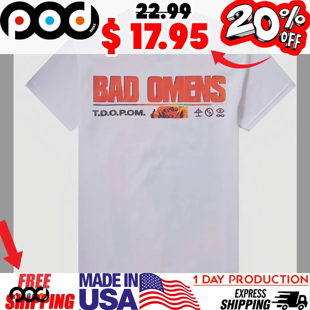 Bad Omens T D O P O M Death Peace Of Mind Boyfriend Fit Girls Symbol Shirt
