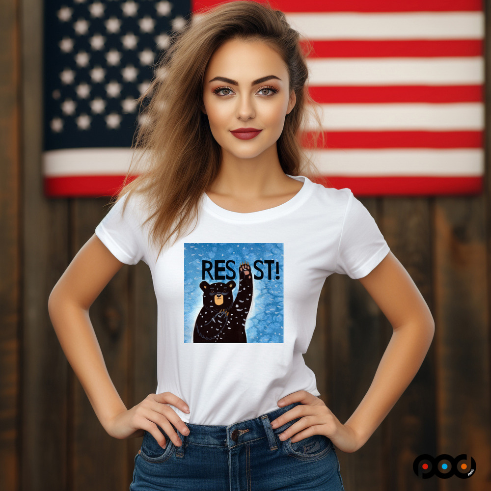 Bear resist hands up for help shirt
