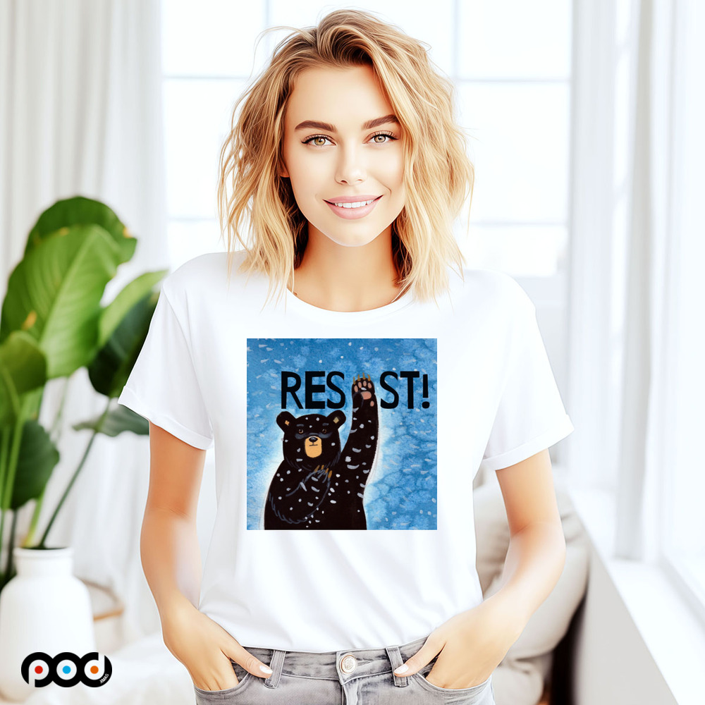 Bear resist hands up for help shirt